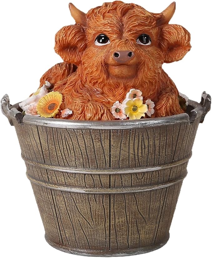 Baoblaze Statue Garden Statue Collection Rustic Creative Decorative Sculpture Animal Figurine for Yard Balcony Farmhouse