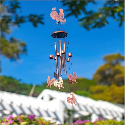 Chicken Wind Chimes for Outside,Chicken Gifts for Women Men/Memorial/Birthday/Rooster Lovers Gifts Metal windchimes Outdoors/Indoors,Garden Decor,Patio,Home,Porch,Yard Decorations