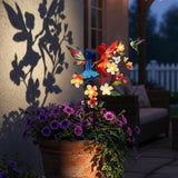 Solar Fairy Garden Stakes - Metal Whimsical Yard Art Decor, Warm LED Lights Waterproof Outdoor Decorative Stakes for Path Patio, Perfect Fairy Gift for Women/Mom(Twin Fairies)