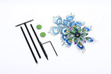 Peacock Wind Spinner, 48Inch Double Wind Sculpture, Wind Sculptures & Spinners Outdoor Metal Stake Yard Spinners, Garden Wind Catcher Wind Mills, Lawn&Garden…