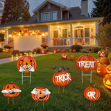 2Pack Glow in The Dark Halloween/Thanksgiving Garden Stakes – Stacked Pumpkin Design, Outdoor Halloween Yard Decorations, Light Up Pathway Markers for Spooky Night