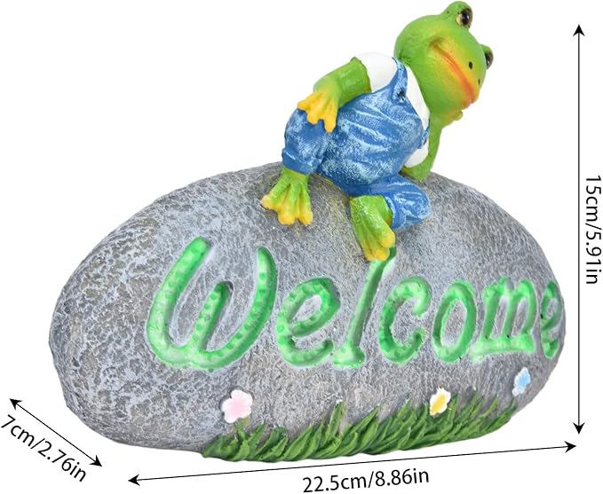 Garden Ornament, Vivid Animal Sculpture Cute Statue Fairy Tale Colorfast Weatherproof for Indoor Outdoor Patio Yard Lawn