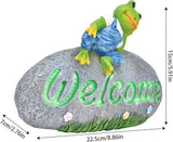Garden Ornament, Vivid Animal Sculpture Cute Statue Fairy Tale Colorfast Weatherproof for Indoor Outdoor Patio Yard Lawn