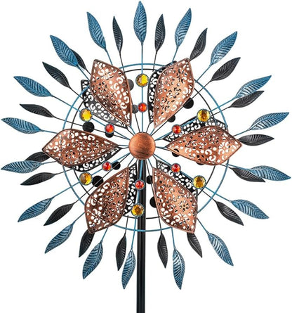Stargarden Large Wind Spinners Outdoor, 23 Inch Metal Wind Spinner, Double Kinetic Wind Sculptures & Spinners, Waterproof Pinwheels Outdoor Decoration for Patio, Lawn, Garden, Porch Decor