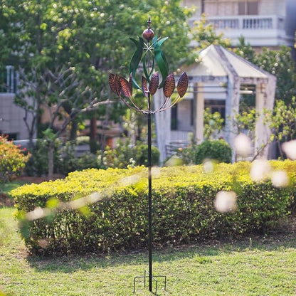 DREAMYSOUL Large Wind Spinner Outdoor, 92.5" Metal Tulip Wind Mills, 360 Degrees Rotating Kinetic Wind Sculptures & Spinners for Home Lawn Backyard Patio Garden Decor Yard Art