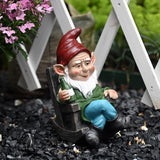 OwMell Gnome Statue for Garden, Funny Gnomes Figurine Ornament for Outdoor Yard Lawn Patio Decor 7" - Drinking Wine