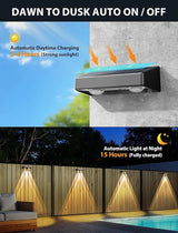 GBEAST Solar Fence Lights Outdoor, RGB 8 Colors & Warm White, Bright Led Fence Lights Outdoor Waterproof Dusk to Dawn Solar Deck Light for Backyard/Railing/Wall/Step/Patio/Porch (4 Pack)