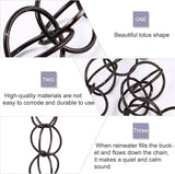 DOITOOL Copper Garden Rain Chain for Gutter Downspout 1m Decorative Drainage Rain Chain for Villa Roof Winter Outdoor Décor