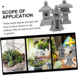 POPETPOP 3pcs Miniature Pavilion Statue Garden Decor for Bonsai Landscape Sandstone Garden Ornaments for Decoration