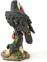Toucan Outdoor Statue, Resin Garden Lawn Yard Decor Sculpture, Funny Figurine Ornament for Porch Patio Flower Bed Home Bookshelf or Tabletop