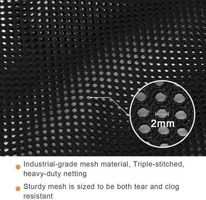 EQINI 2 Pack Pump Barrier Bag, 12.2"*15.9" with Drawstring Pond Mesh Pump Filter Bag for Pond biofilters Aquarium Filtration and Outdoor Swimming Pool Black Media Bags