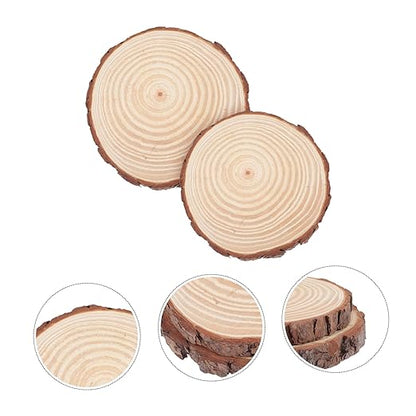 2pcs Outdoor Garden Stepping Stones Wood Log Thick Lawn Decor Pathway Walkway Landscaping Decorative