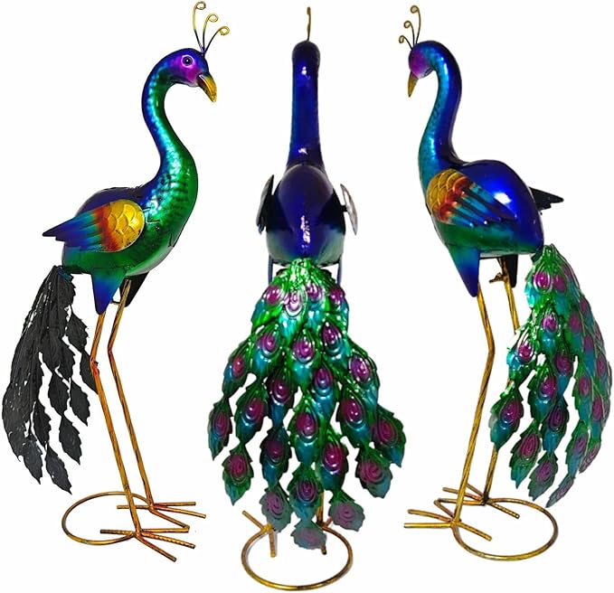Statue Yard Art Decor Weatherproof Iron Art Animal Sculpture Lawn Ornament for Landscape Porch Courtyard Lawn