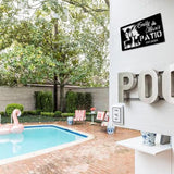 MeMate Personalized Metal Sign for Backyard, Custom Name Sign for Outside, Large Metal Housewarming Gift