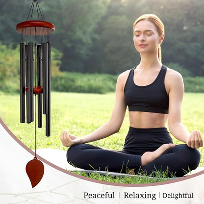 Small Wind Chimes for Outside, Wind Chimes Outdoor with 6 Tuned Tubes, Memorial WindChimes for Garden, Patio and Home