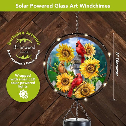 Briarwood Lane Cardinals and Sunflowers Illuminated Wind Chime