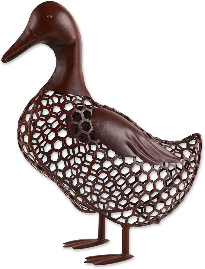 Accent Plus Chicken Wire Duck Sculpture Duck, 13x4.75x14.5