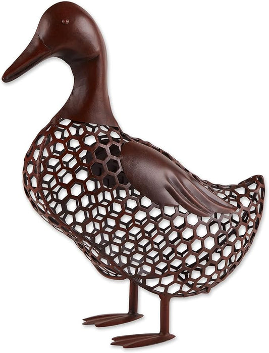 Accent Plus Chicken Wire Duck Sculpture Duck, 13x4.75x14.5