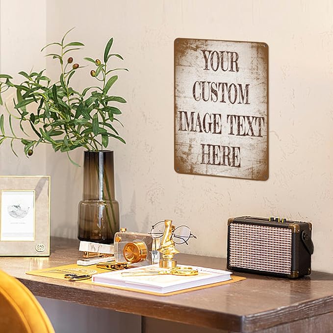 Aluminum Custom Metal Signs - Outdoor & Indoor - Office, Home Decor - Retro, Vintage, Rustic - 18x12in