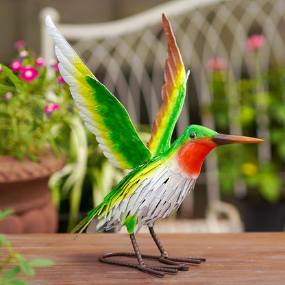Nacome Hummingbird Garden Decor Metal Yard: Weatherproof Sculptures with Stakes Easy to Assemble Ornaments for Indoor Outdoor Yard Lawn Art - Mother's Day Birthday Gifts for Mom Women Grandma