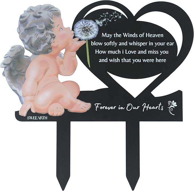 SWEEARTH Garden Decor for Outside – Express Your Eternal Love – Grave Decorations for Cemetery – Outdoor Decor – Cemetery Decorations for Grave – Grave Markers for Cemetery for Humans