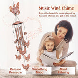 Chicken Wind Chimes Outdoor Chicken Gifts for Women Men Mom Gardening Birthday Gifts Metal Memorial WindChimes for Outside/Indoors, Lawn, Patio, Yard Art, Garden Decor, Yard Decorations