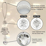 Memorial Suncatcher Sympathy Gift for Loss of Loved One, Angel Bereavement Memorial Car Charm for Loss of Mom, Dad, Husband Condolences Grief Remembrance Gift, Crystal Memorial Ornament Rainbow Maker