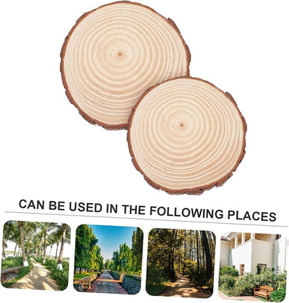 BESPORTBLE 2pcs Wooden Garden Stepping Logs Outdoor Patio Pathway Flagstone Stepping Stones with Delicate Texture for Flower Bed Decoration