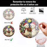 Chrismas Acrylic Stained Glass Window Hanging,Sun Catcher Decor Stained Panel Hangings Wall Art Decor, 2026 8x8inch (SCL005 Snowman)