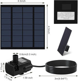 Solar Water Fountain for Bird Bath with Seperate Solar Panel 1.8W,Solar Fountain Pump for Pond,Water Feature Solar Water Pump