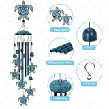Sea Turtle Wind Chimes for Outside, Large Turtle Garden Decor, Unique Sea Animal Decor for Mom, Grandma, 40" Outdoor Windchimes for Lawn, Porch, Patio, Yard, Christmas