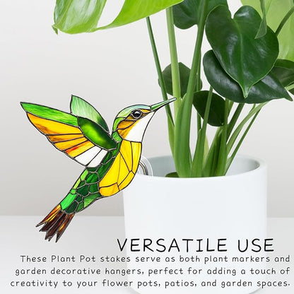 Creative Acrylic Animal Garden Stakes - 2-Pieces Colorful Plant Markers for Indoor & Outdoor Decor, Fun Flower Pot Hangers, and Yard Ornaments (Multicolored Insect)