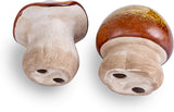 Ceramic Mushroom Garden Statue - Outdoor Decor for Whimsical and Enchanting Landscapes - Durable, Fade-Proof, and Easy to Clean - Set of 2, 4 Inche