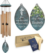 ASTARIN Personalized Memorial Gifts Wind Chimes, Sympathy Customized Wind Chimes in Loving Memory of Dad/Mom, Memorial Gifts for Loss, 35inch Wind Chime Deep Tone for Outdoor, Produced in USA
