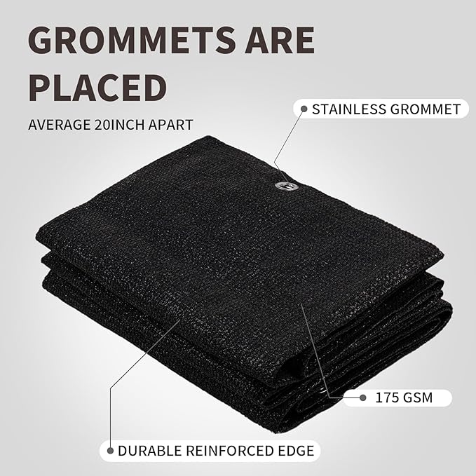 LOVE STORY Custom Size 2'6''x18' Black Balcony Privacy Screen,UV Block Privacy Fence Screen,90% Shield for Outdoor Pool Garden Apartment Railing