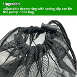 2 Pcs 17.7" x 17.7" Pond Pump Cover, Pond Pump Filter Bag, Black Media Bag Large Pump Mesh Bag for Outdoor Water Ponds Filters, Water Filter Pump, Outdoor Ponds, Garden, Swimming Pool (2Pcs)