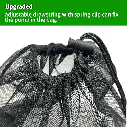 2 Pcs 17.7" x 17.7" Pond Pump Cover, Pond Pump Filter Bag, Black Media Bag Large Pump Mesh Bag for Outdoor Water Ponds Filters, Water Filter Pump, Outdoor Ponds, Garden, Swimming Pool (2Pcs)