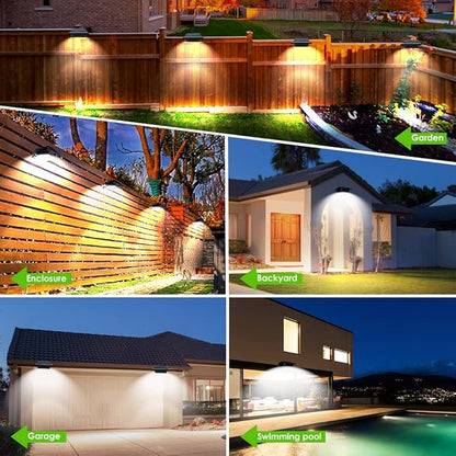 Solar Path Lights, 40 LED Deck Fence Decor - Outdoor, Waterproof for Wall, Porch, Yard, Pool, Steps, Garden, Path (2Pack,White Light)
