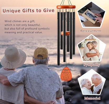 Memorial Gifts for Loss of Husband, 32" Memorial Sympathy Wind Chimes for Loss of Husband, Sympathy/Bereavement/Remembrance Gifts for Loss of Husband