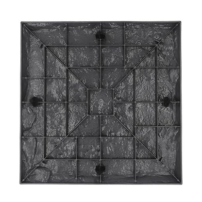 Stepping Stone with Ground Stakes Polypropylene Resin Weatherproof Garden Decor Stepping Stone for Lawn Outdoor Decorative Landscape Pathway (Gray)