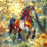 Acrylic Suncatcher Indoor Colorful Window Hanging Ornament Outdoor Sun Catcher Panel for Home Decor Car Garden Crystal Gift Horse Faux Mosaic Suncatcher