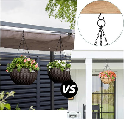 Metal Hanging Chain, 236 Inch Black Chains for Plants Metal Wire Hanging Chains with Hooks for Bird Feeders, Wind Chimes, Ornaments, Lanterns