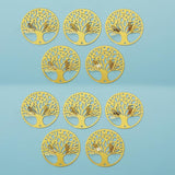 10pcs Gold Tree of Life Hanging Suncatcher Parts Window Pendant DIY Metal Ornament DIY Hand-Crafts Gifts