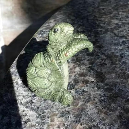 Turtle Figurines Plant Pot Hang Decor Resin Tortoise Sculpture Garden Balcony Yard Decoration