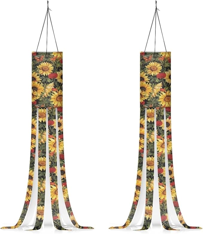 Sunflower Windsock Flag Outdoor Hanging Lightweight Durable Fabric Home Yard Patio Lawn Garden Party Fall Thanksgiving Decor