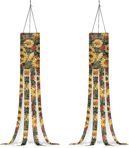 Sunflower Windsock Flag Outdoor Hanging Lightweight Durable Fabric Home Yard Patio Lawn Garden Party Fall Thanksgiving Decor