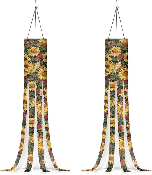 Sunflower Windsock Flag Outdoor Hanging Lightweight Durable Fabric Home Yard Patio Lawn Garden Party Fall Thanksgiving Decor