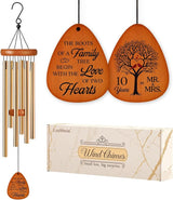 Leebbsin 10th Anniversary Wind Chime, 10th Anniversary Romantic Gifts for Him, Her, Couple, Men, Women, Wife, Husband, Newlywed, Aluminum Anniversary's Keepsake Gifts Ideas