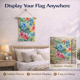 Caroline's Treasures Alaska Forget-me-nots in Watercolor Garden Flag Mailbox Flag Decorative Yard Flag Banner Outside Patio Artwork Yard Flower Beds, Garden Size, Multicolor