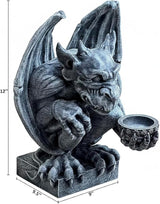 OLOMA Antique Style Gargoyle Statue Gothic Garden Decor Heavy Stone Outdoor Sculpture Aged Historic Look Mythical Guardian Weather Resistant Outdoor Indoor Decorative Accent for Entryway Patio Yard
